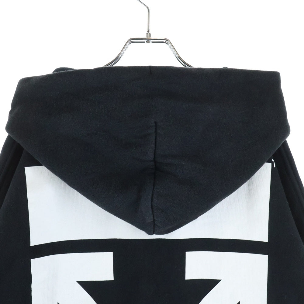 OFF-WHITE(オフホワイト) 19AW Diag Waterfall Over Hoodie ダイアグ ウォーター プルオーバープリントパーカー ブラック OMBB037E19E30015