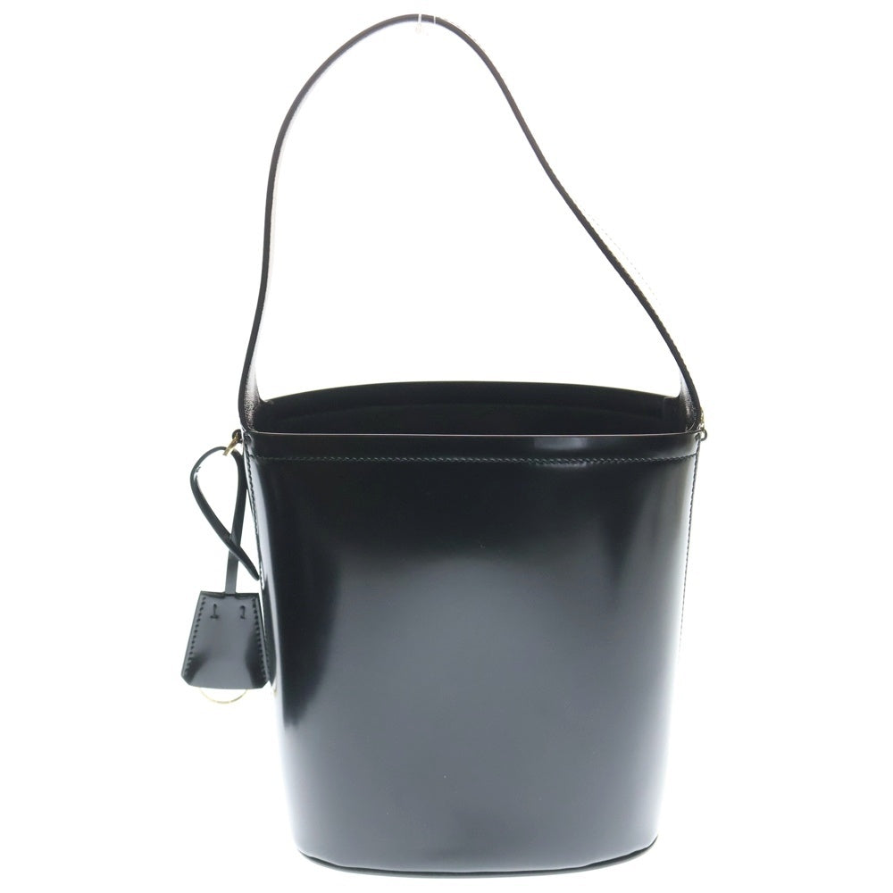 PRADA(プラダ) バケットバッグ 2WAYバッグ ハンドバッグ ショルダーバッグ ブラック レザー 1BE086 ゴールド金具 レディース