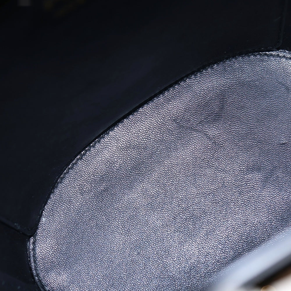 PRADA(プラダ) バケットバッグ 2WAYバッグ ハンドバッグ ショルダーバッグ ブラック レザー 1BE086 ゴールド金具 レディース