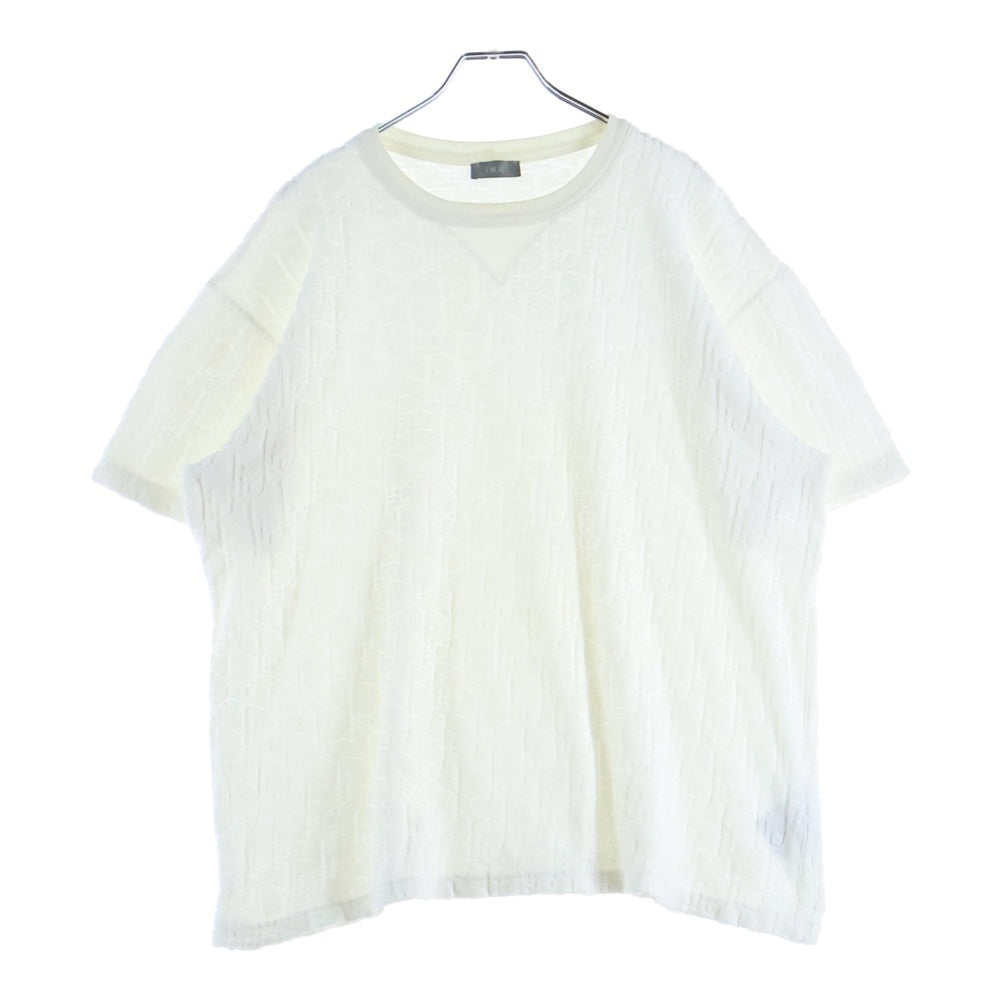 Christian Dior(クリスチャンディオール) オブリーク パイル 半袖Tシャツ ホワイト