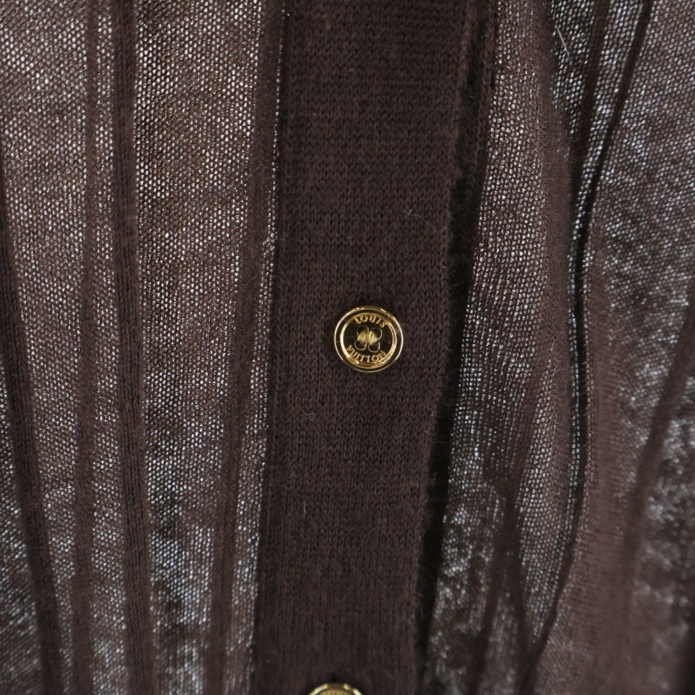 LOUIS VUITTON(ルイヴィトン) ベルテッド シルクカシミヤ ロングカーディガン ブラウン CA1926 レディース
