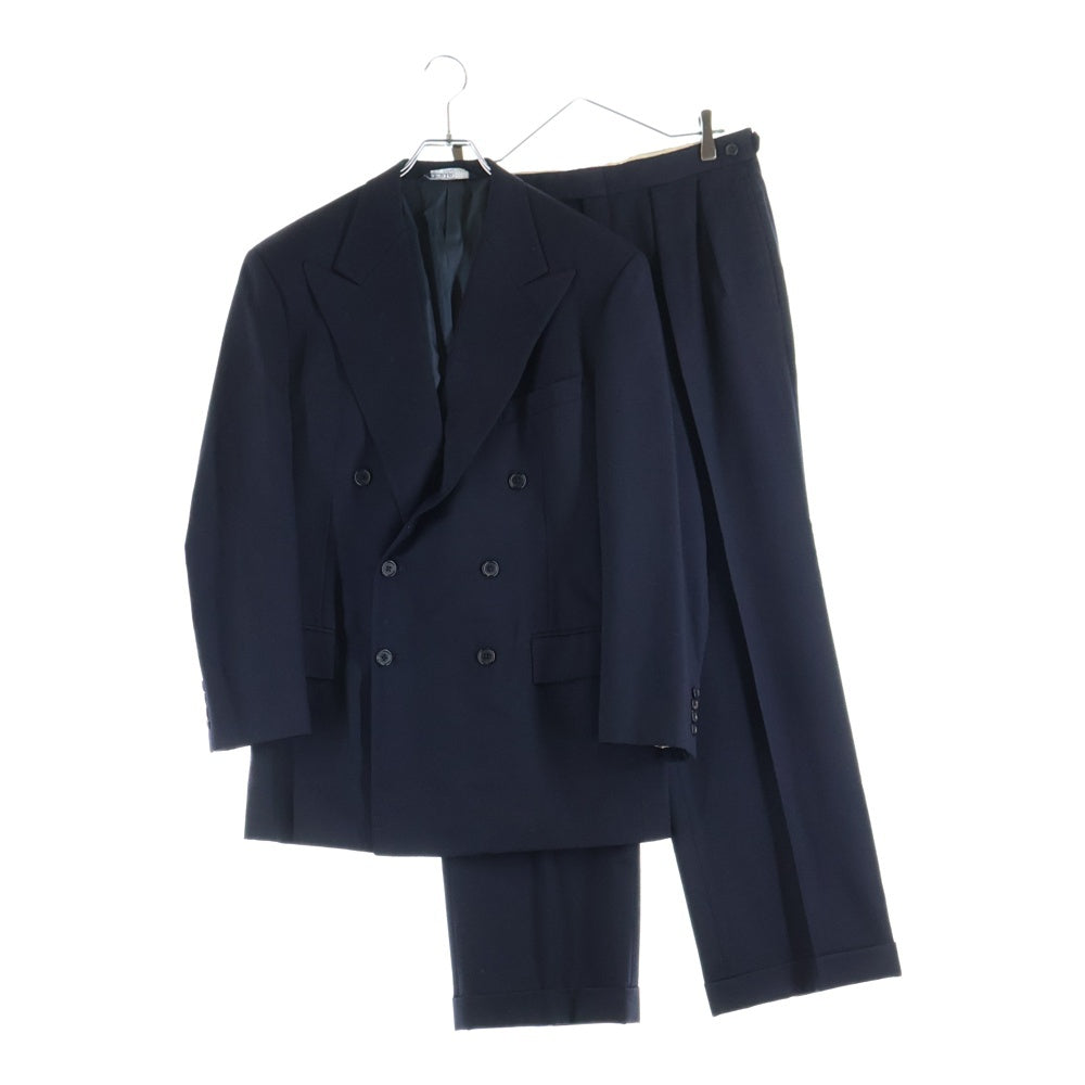 POLO RALPH LAUREN(ポロラルフローレン) セットアップスーツ ウール ダブルブレスト テーラードジャケット スラックスパンツ ネイビー
