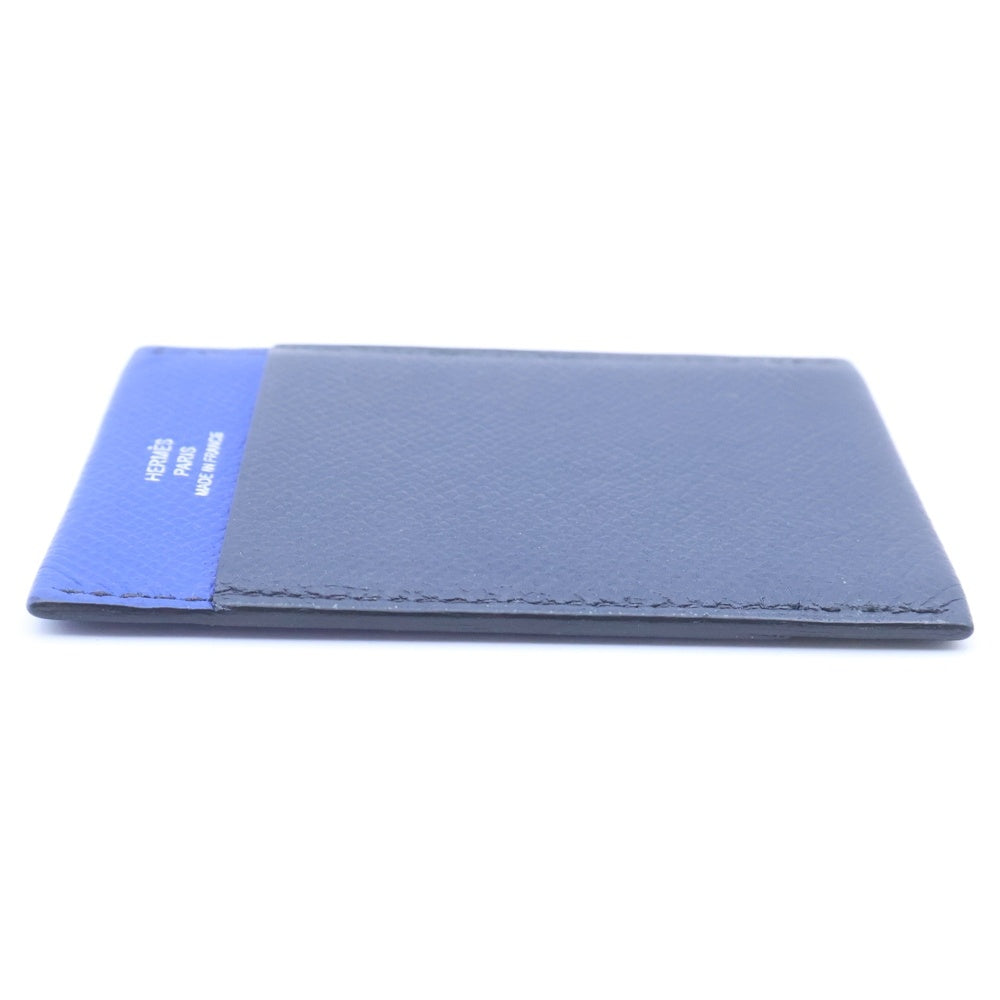 HERMES(エルメス) MC2 カードケース 名刺入れ ヴォーエプソン ネイビー×ブルー レザー O刻