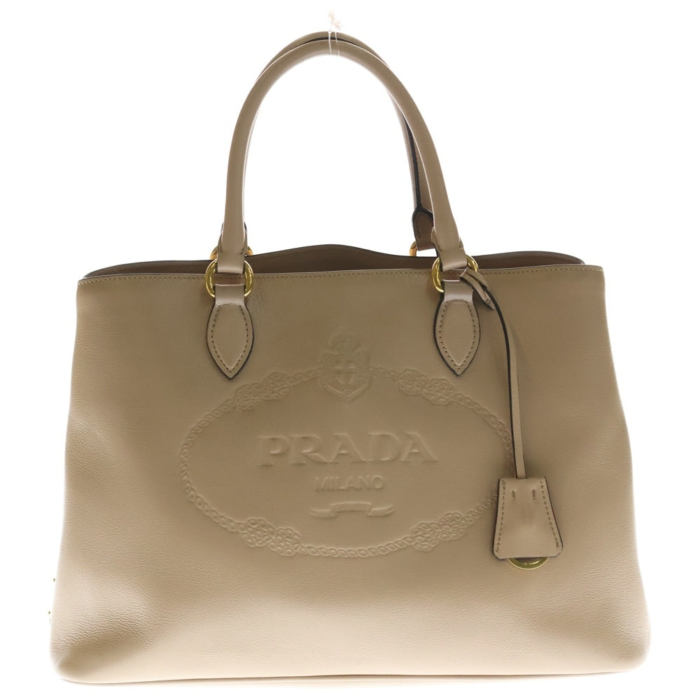 PRADA(プラダ) 2WAYトートバッグ レザー ベージュ 1BA579 レディース