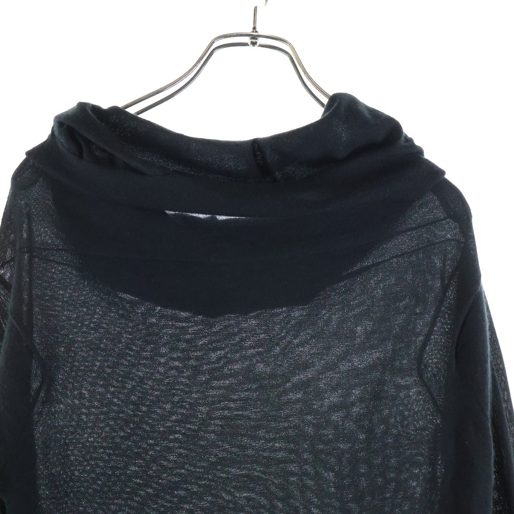JIL SANDER NAVY(ジルサンダーネイビー) AD2016 シルクウールタートルネックニットセーター ブラック レディース