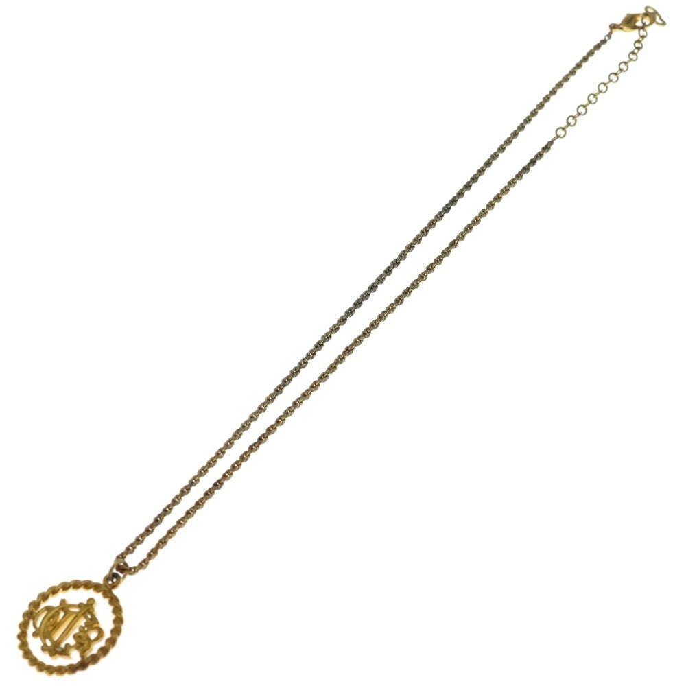 Christian Dior(クリスチャンディオール) CDロゴ ネックレス ゴールド GP アクセサリー レディース
