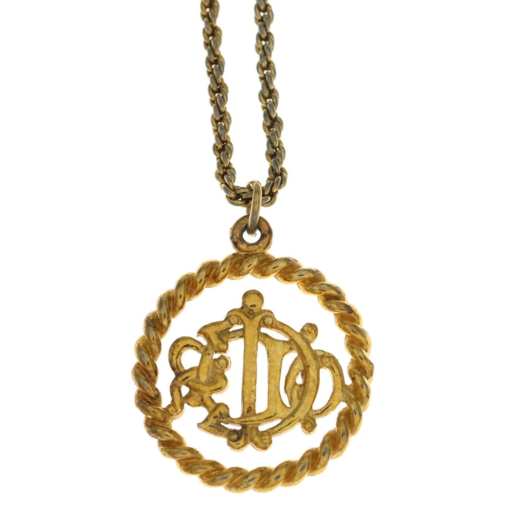 Christian Dior(クリスチャンディオール) CDロゴ ネックレス ゴールド GP アクセサリー レディース