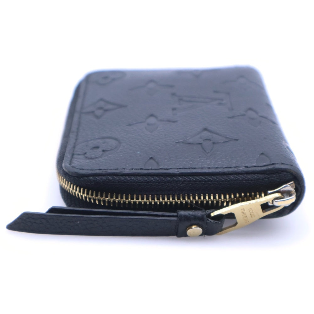 LOUIS VUITTON(ルイヴィトン) アンプラント ジッピーコインパース コンパクトウォレット コインケース 財布 ブラック ノワール レザー M60574 ゴールド金具 レディース