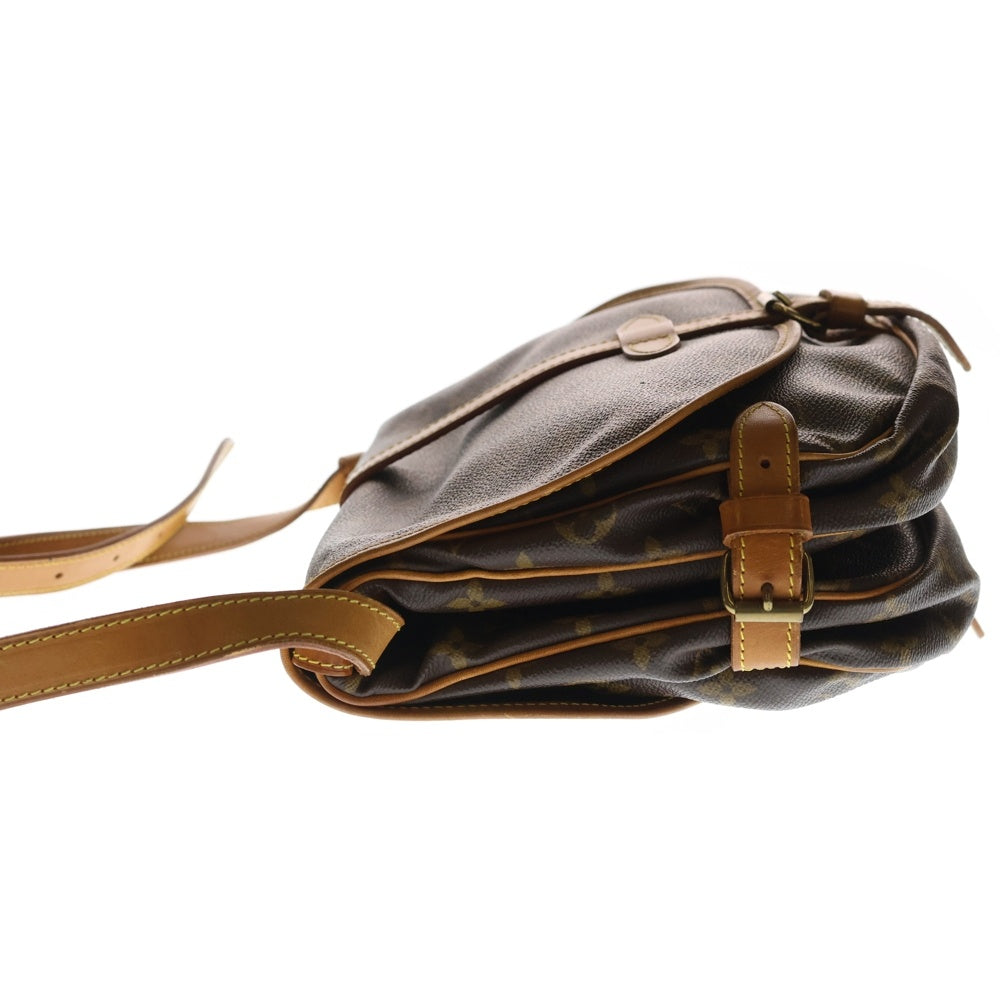 LOUIS VUITTON(ルイヴィトン) ソミュール30 モノグラム PVC レザー ショルダーバッグ ブラウン M42256 レディース