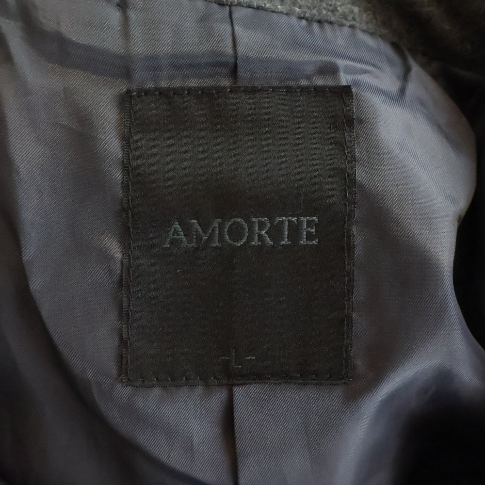NO BRAND(ノーブランド) AMORTE ウール ダブルブレスト Pコート グレー