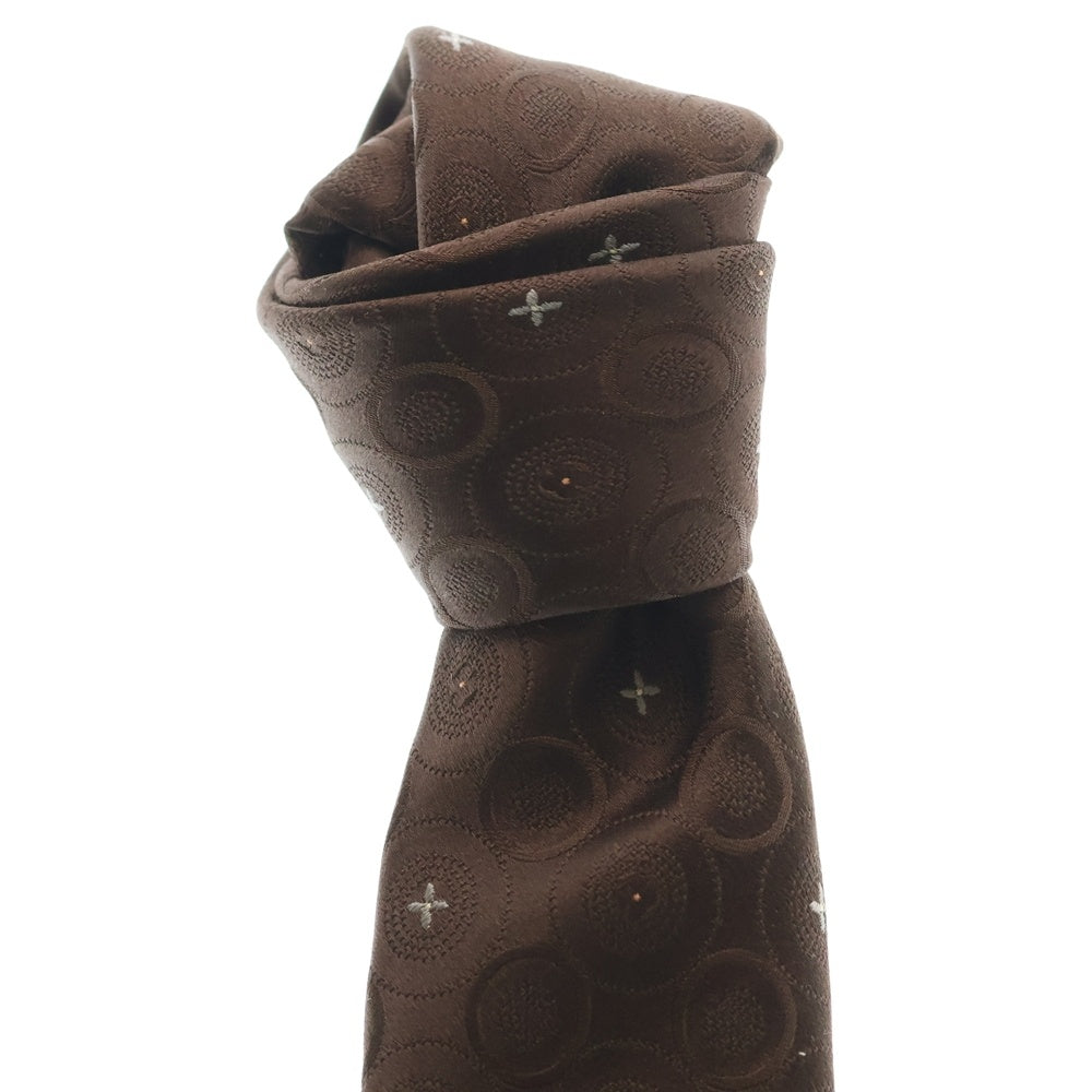 LOUIS VUITTON(ルイヴィトン) モチーフネクタイ ブラウン シルク