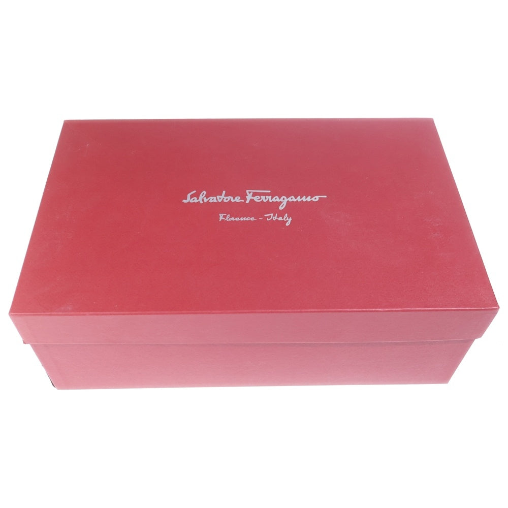 FERRAGAMO(フェラガモ) レザー ベルクロ フラットサンダル シューズ ブラック