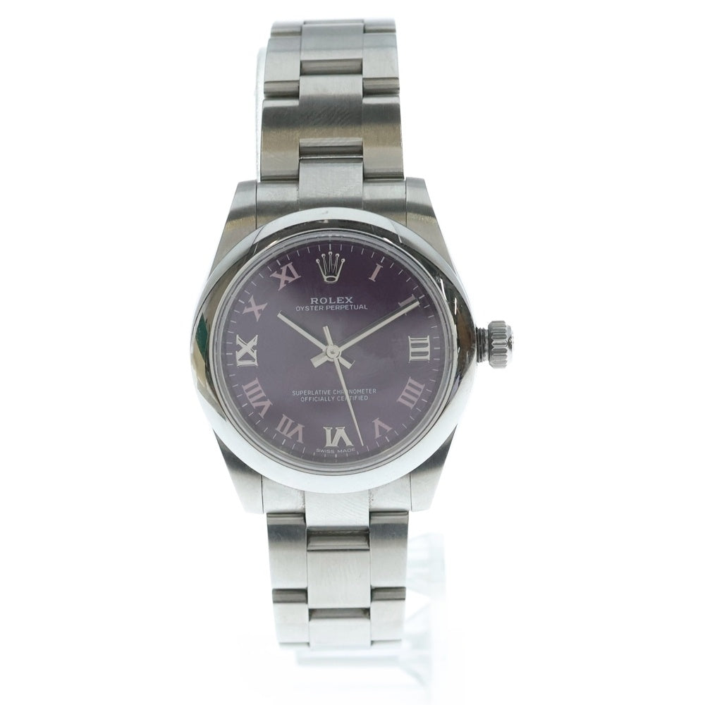 ROLEX(ロレックス) 177200 オイスターパーペチュアル レッドグレープ/ローマ文字盤 SS/AT ステンレス 自動巻き