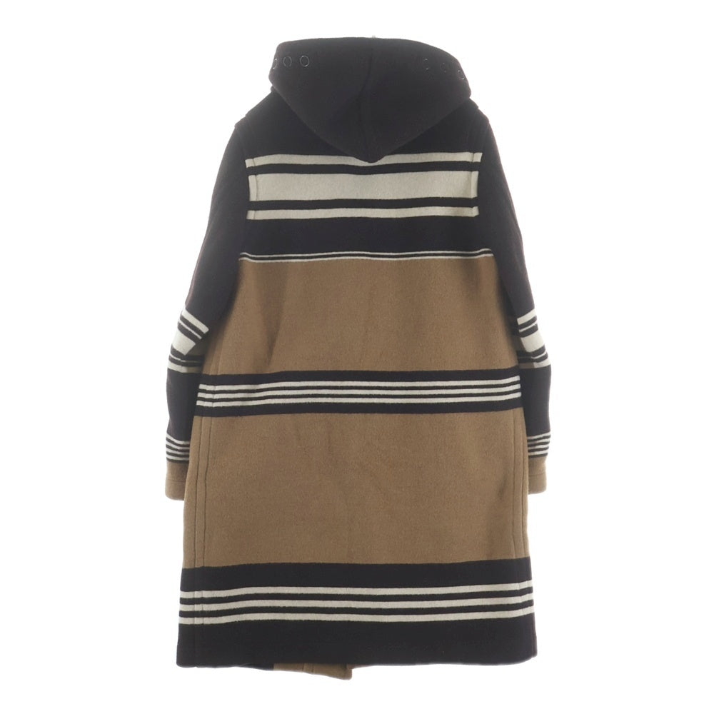 BURBERRY(バーバリー) チェック総柄 ウール ダッフルコート ベージュ/ブラウン 4558900