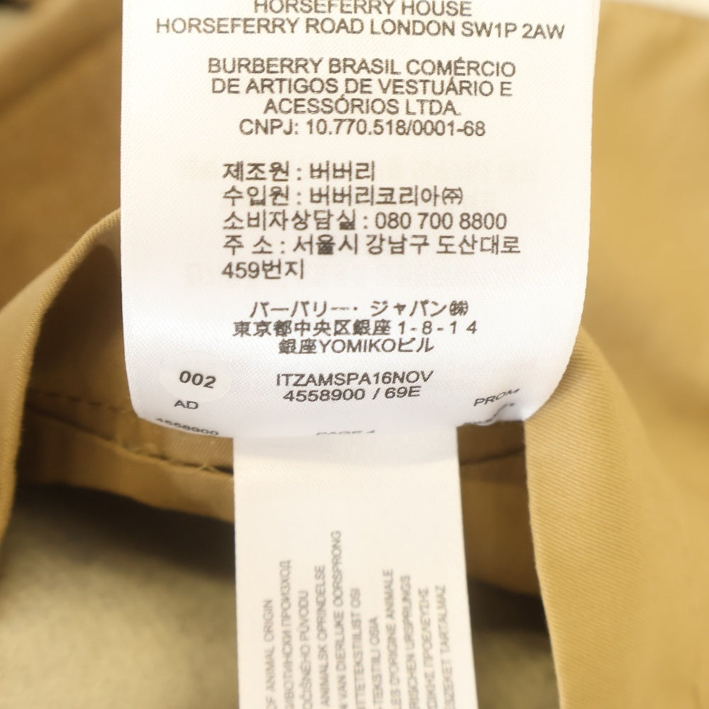 BURBERRY(バーバリー) チェック総柄 ウール ダッフルコート ベージュ/ブラウン 4558900