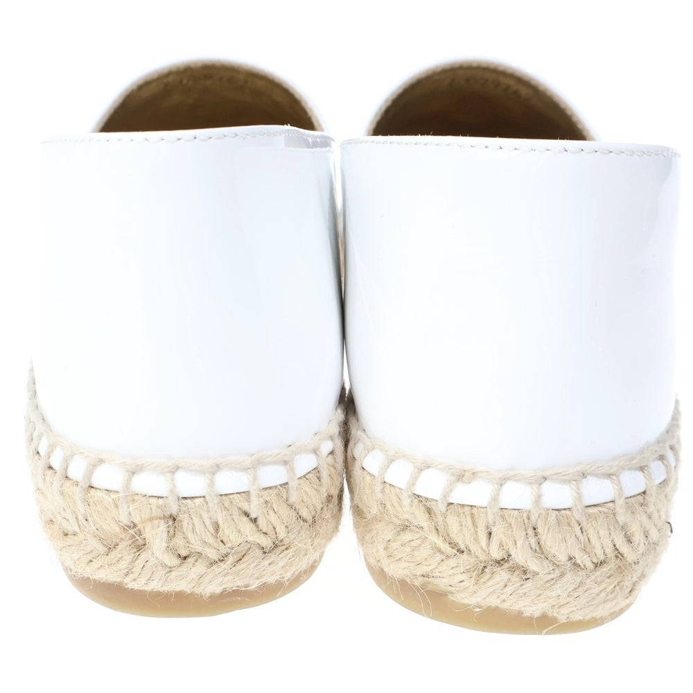 CHANEL(シャネル) ココマーク パテントレザー エスパドリーユ ローカットシューズ ホワイト レディース G29762