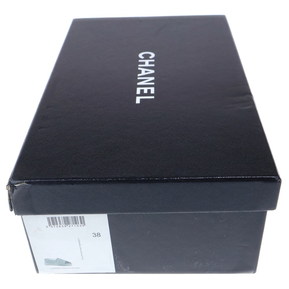 CHANEL(シャネル) ココマーク パテントレザー エスパドリーユ ローカットシューズ ホワイト レディース G29762