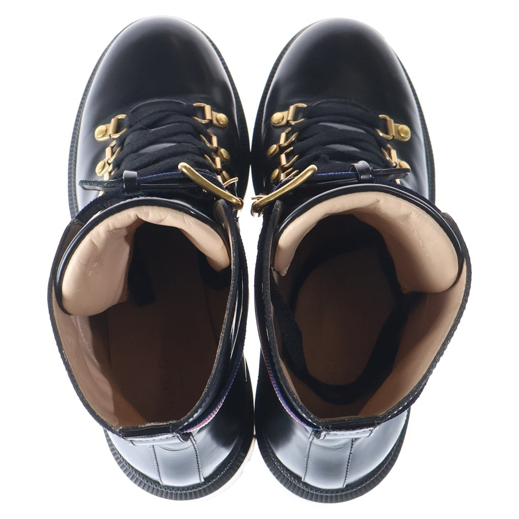 GUCCI(グッチ) シルヴィウェブ アンクルブーツ ブラック レザー #37 1/2 481156 レディース