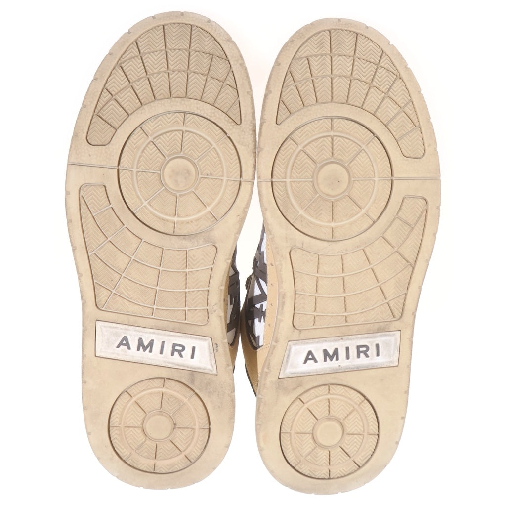 AMIRI(アミリ) 25AW ラバーロゴ スエードレザー ローカットシューズ スニーカー ベージュ/ブラウン