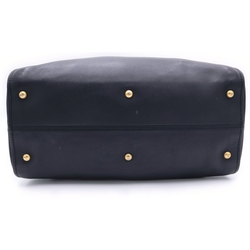 FENDI(フェンディ) カメレオン 2WAYハンドバッグ ショルダーバッグ ベージュ レザー 8BL110-GZ3 ゴールド金具 レディース