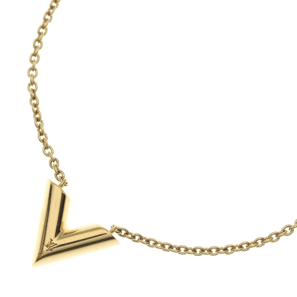 LOUIS VUITTON(ルイヴィトン) エッセンシャルV ネックレス ペンダント チェーン ゴールド GP M00857 レディース