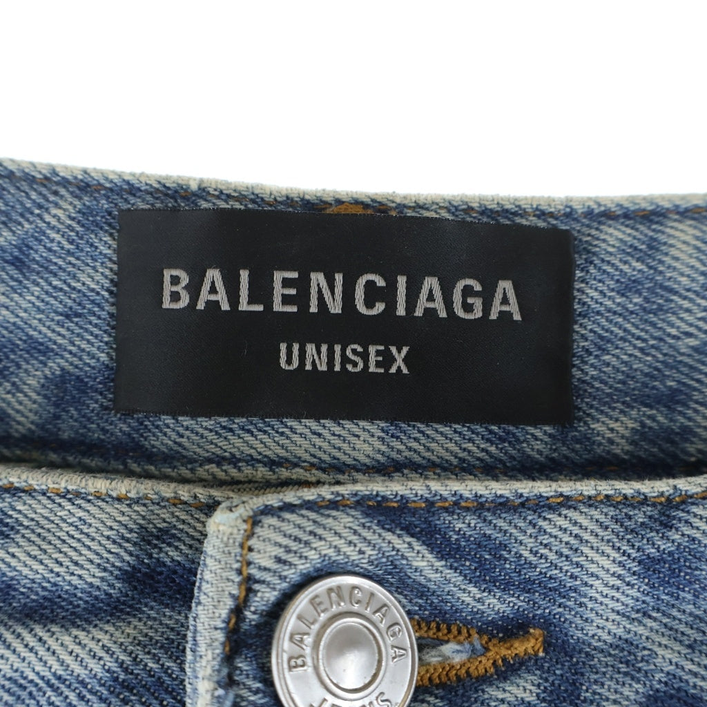 BALENCIAGA(バレンシアガ) 22AW プルアップワイドバギーデニムパンツ ブルー #XS PD22704282 TDW14 4824