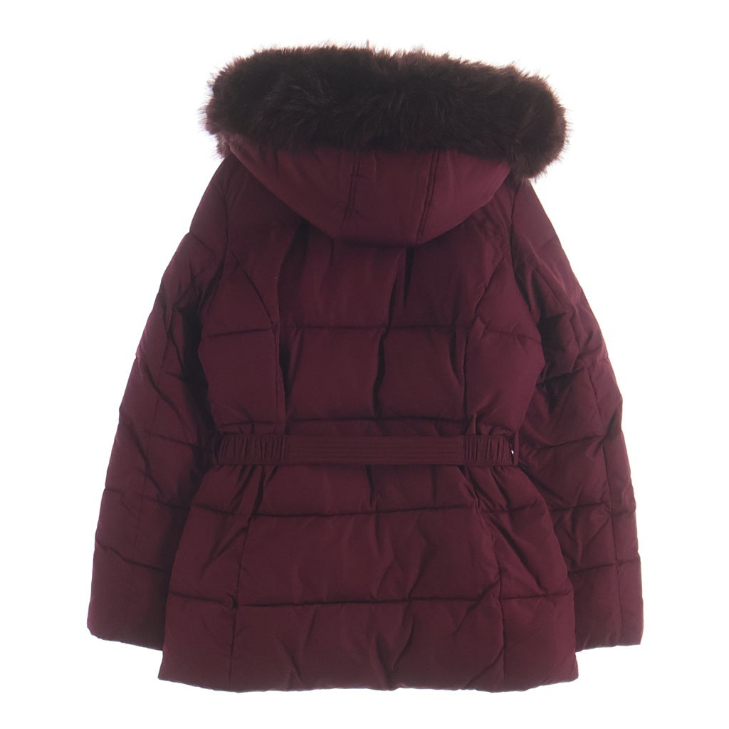 MICHAEL KORS(マイケルコース) フェイクファー フーデッド ダウンジャケット ボルドー レディース 77C5471M42