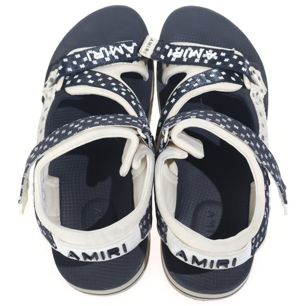 AMIRI(アミリ) エムエーサンダル ペイズリー ロゴ フラットサンダル シューズ ブラック/ホワイト