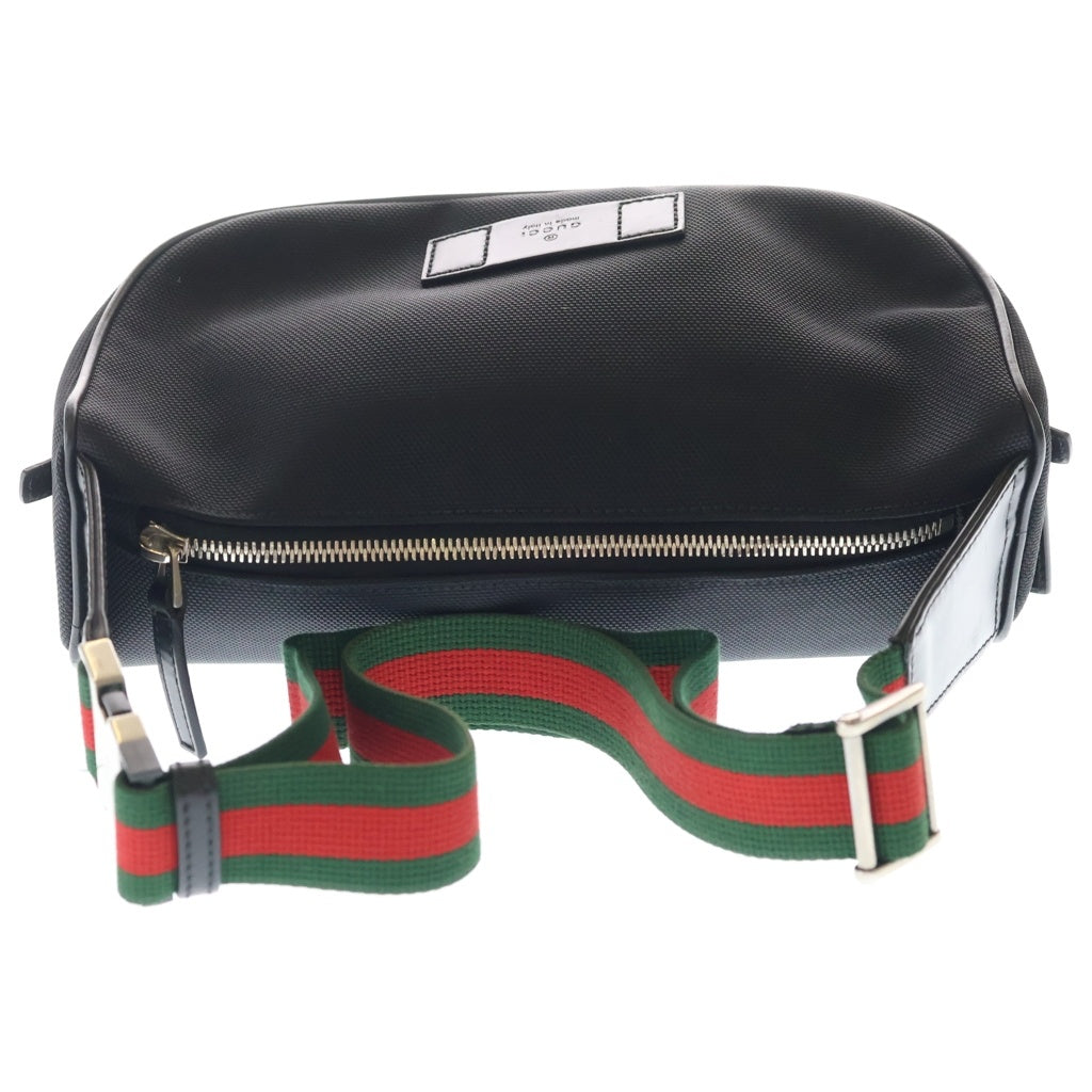 GUCCI(グッチ) シェリーライン ナイロン×レザー ボディバッグ ウエストバッグ 630920 ブラック