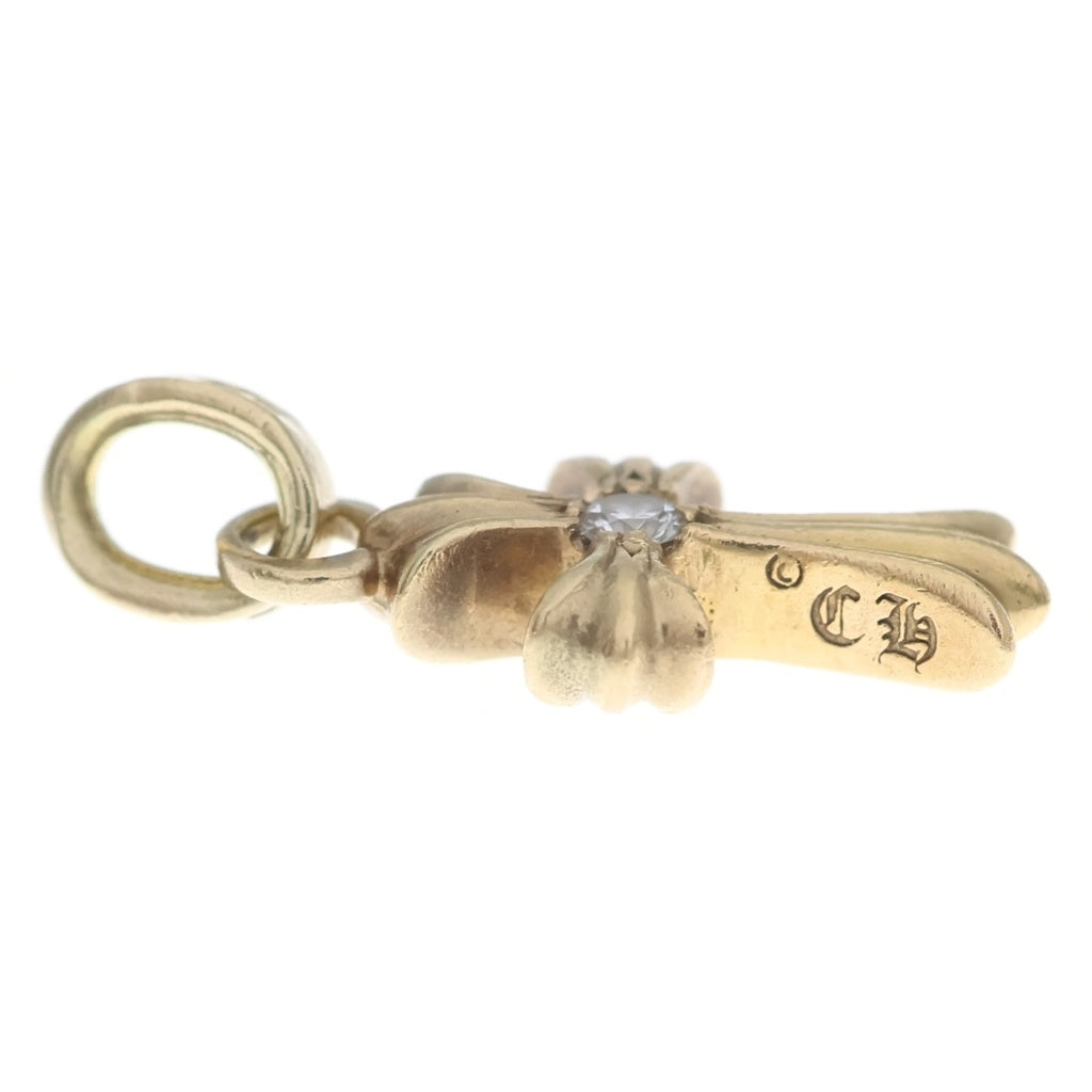 CHROME HEARTS(クロムハーツ) 22K CRS BBYFAT DIA ベイビーファットクロス 両面1ダイヤ ペンダントトップ ゴールド BCA034