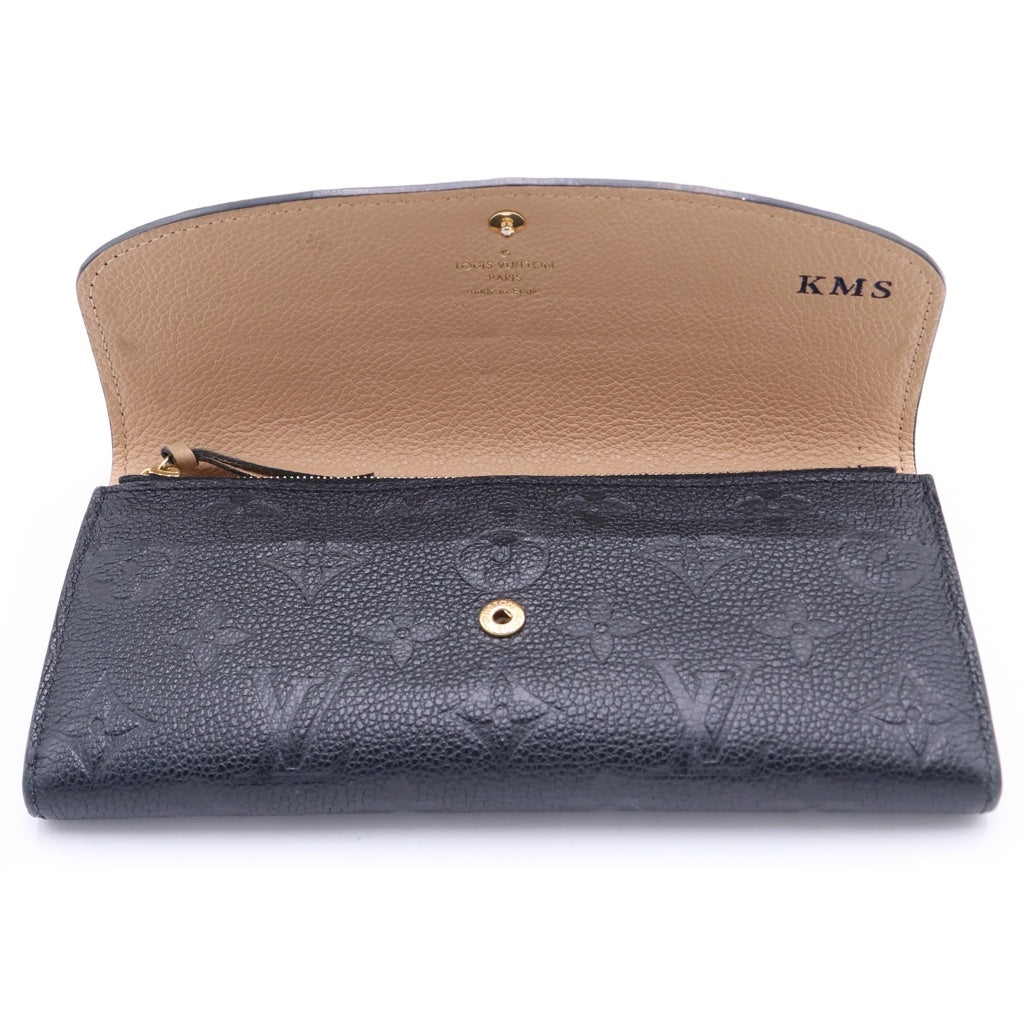 LOUIS VUITTON(ルイヴィトン) モノグラムアンプラント ポルトフォイユ・エミリー 長財布 ウォレット レザー ノワール レザー M62369 RFID