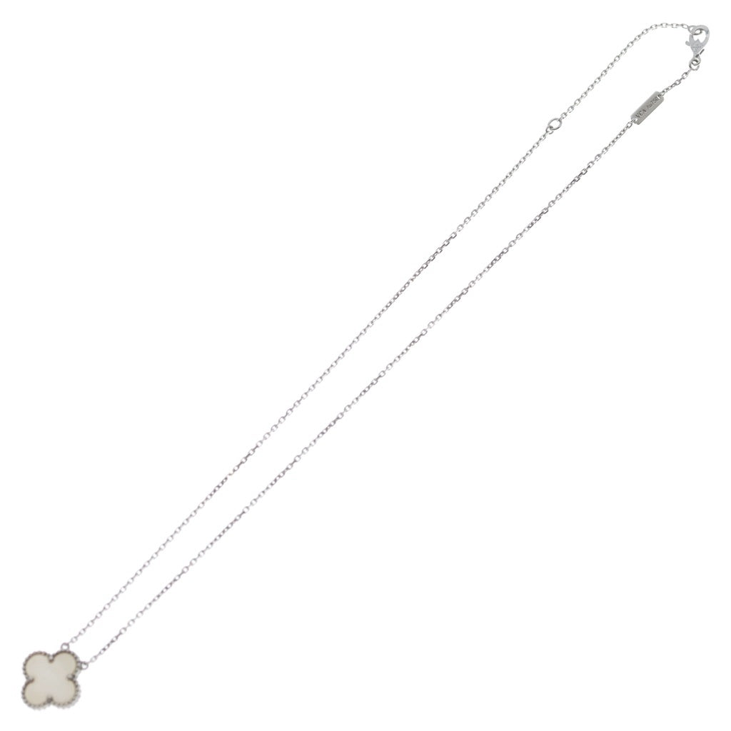 Van Cleef & Arpels(ヴァンクリーフアンドアーペル) ヴィンテージアルハンブラ マザーオブパール ネックレス Au750 5.6g JD631253 箱 レディース
