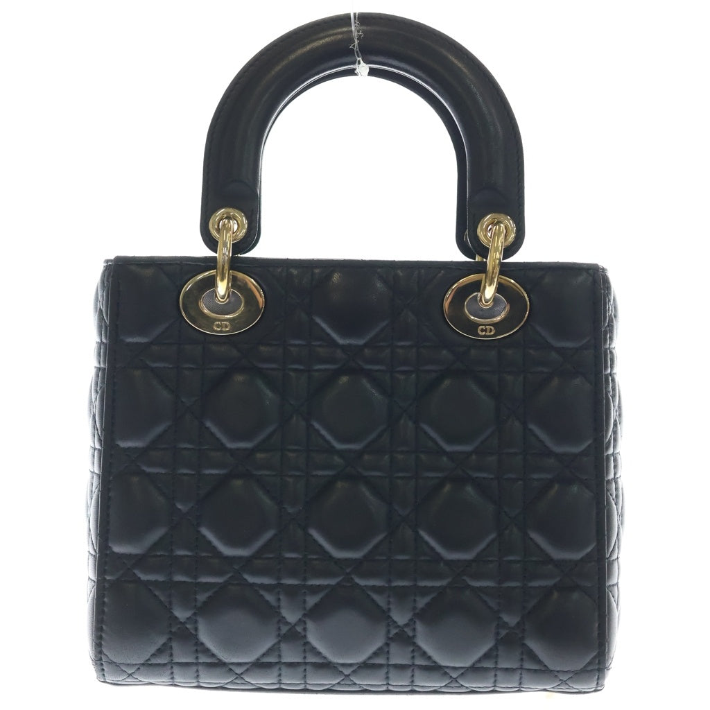 Christian Dior(クリスチャンディオール) ABC マイレディディオール スモール 黒 ラム ID-0211 レディース