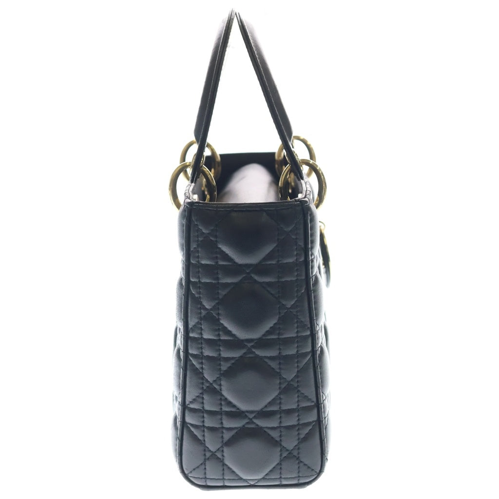 Christian Dior(クリスチャンディオール) ABC マイレディディオール スモール 黒 ラム ID-0211 レディース