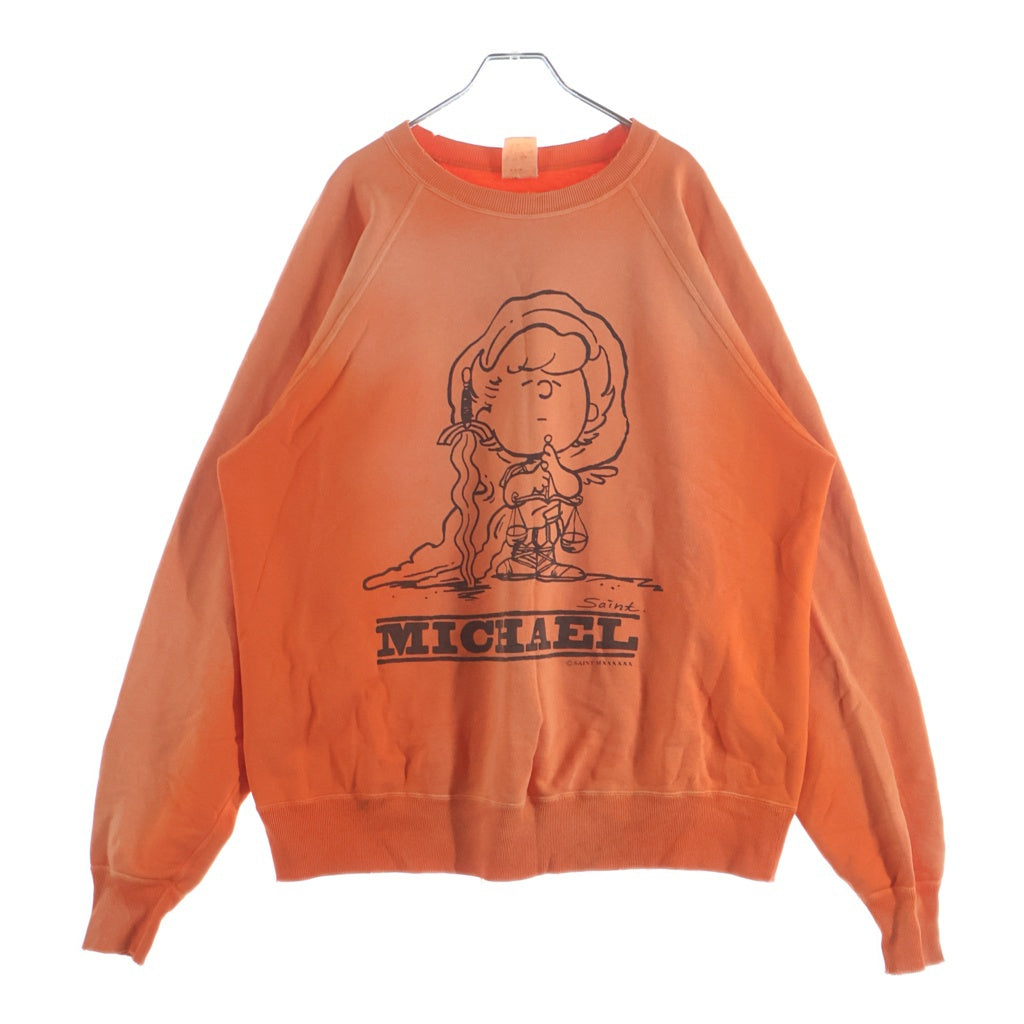 SAINT MICHAEL(セントマイケル) 23AW スヌーピー クルーネックスウェット トレーナー オレンジ SM-A23-0000-023