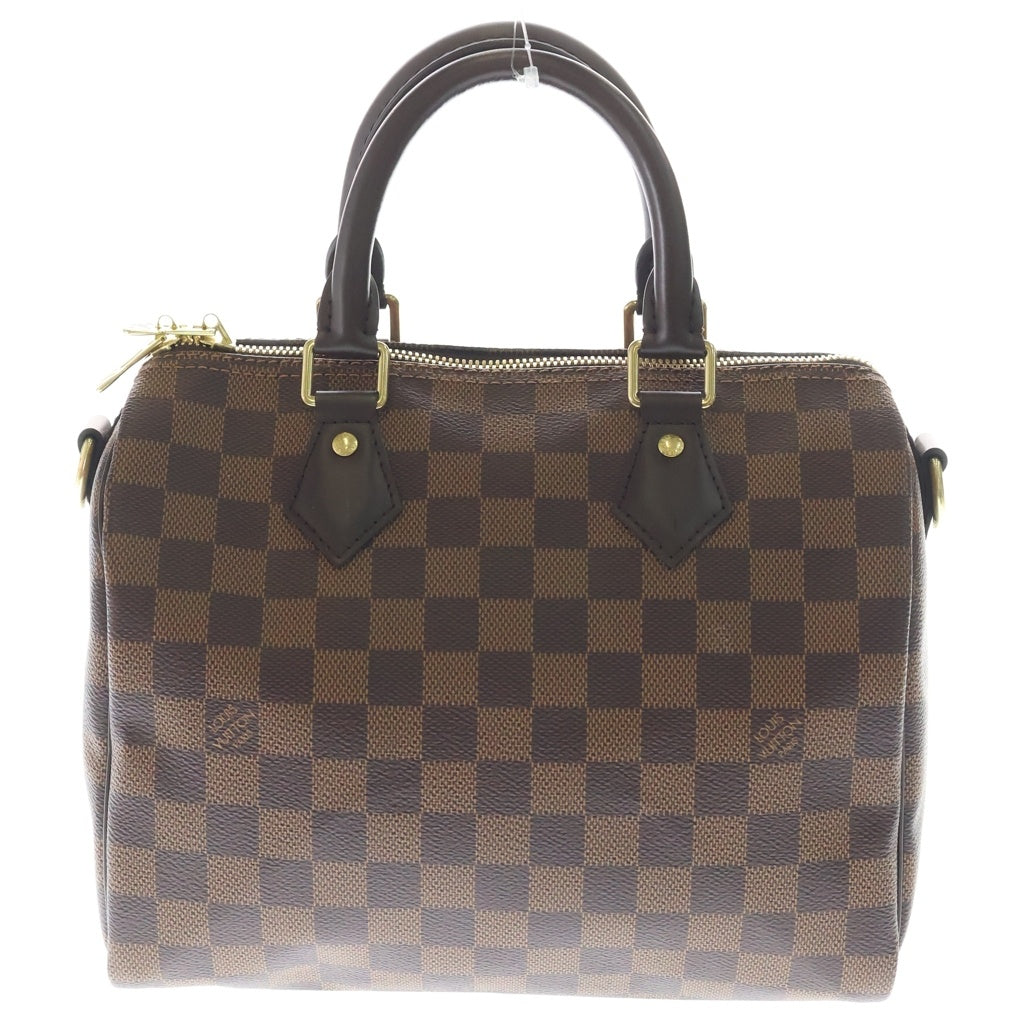 【美品・箱付】ルイヴィトン ダミエ パテントレザー パンプス スクエアトゥ 37 LOUIS VUITTON(ルイヴィトン) ダミエ スピーディーバンドリエール25