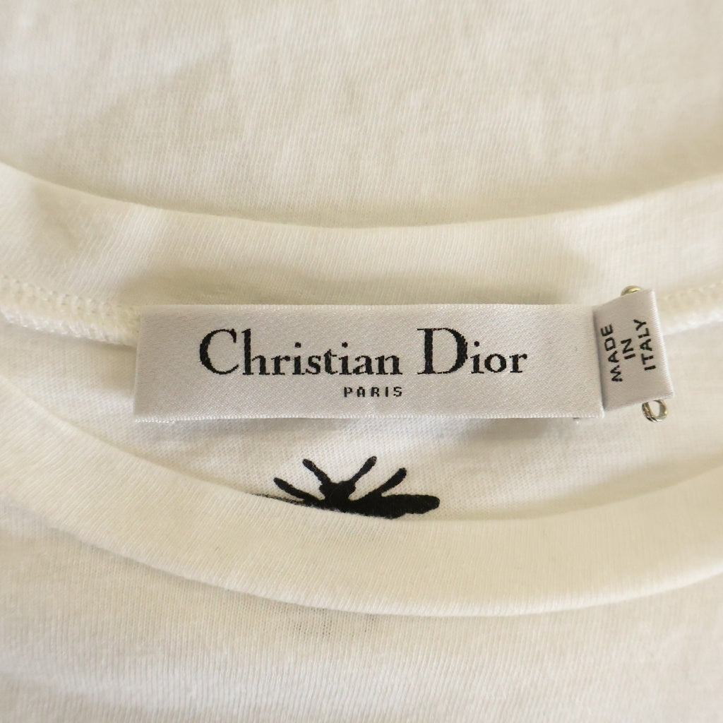 Christian Dior(クリスチャンディオール) J'ADIOR 8 ロゴ 半袖Tシャツ ホワイト #XS 843T03TC428 レディース