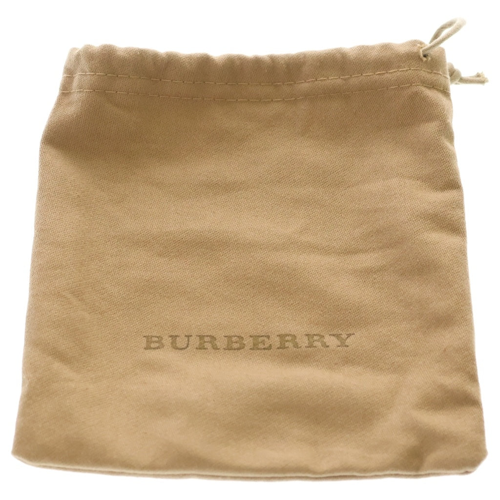 BURBERRY(バーバリー) ノバチェック柄 レザー ベルト シルバー金具 ブラック