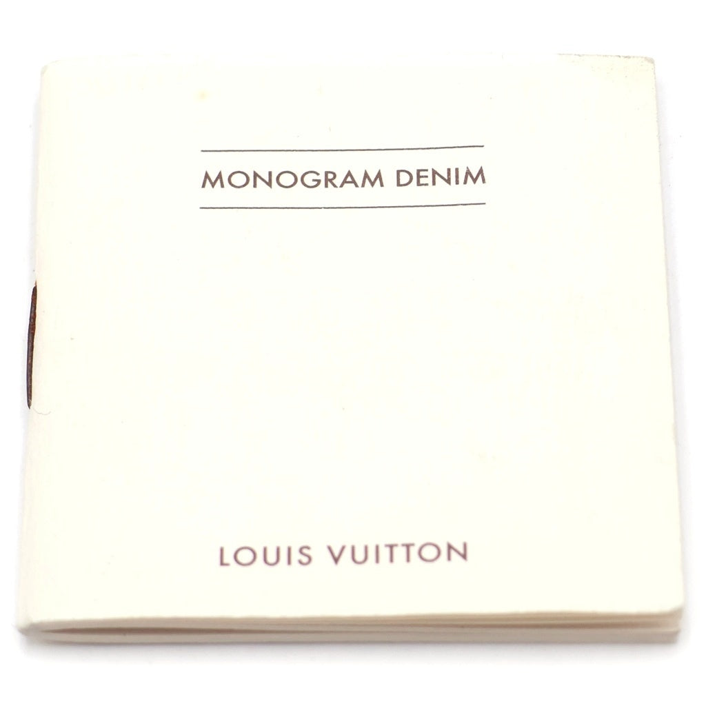 LOUIS VUITTON(ルイヴィトン) モノグラムデニム フラット・ショッパー デニム レザー トートバッグ ハンドバッグ ブルー M95018 レディース