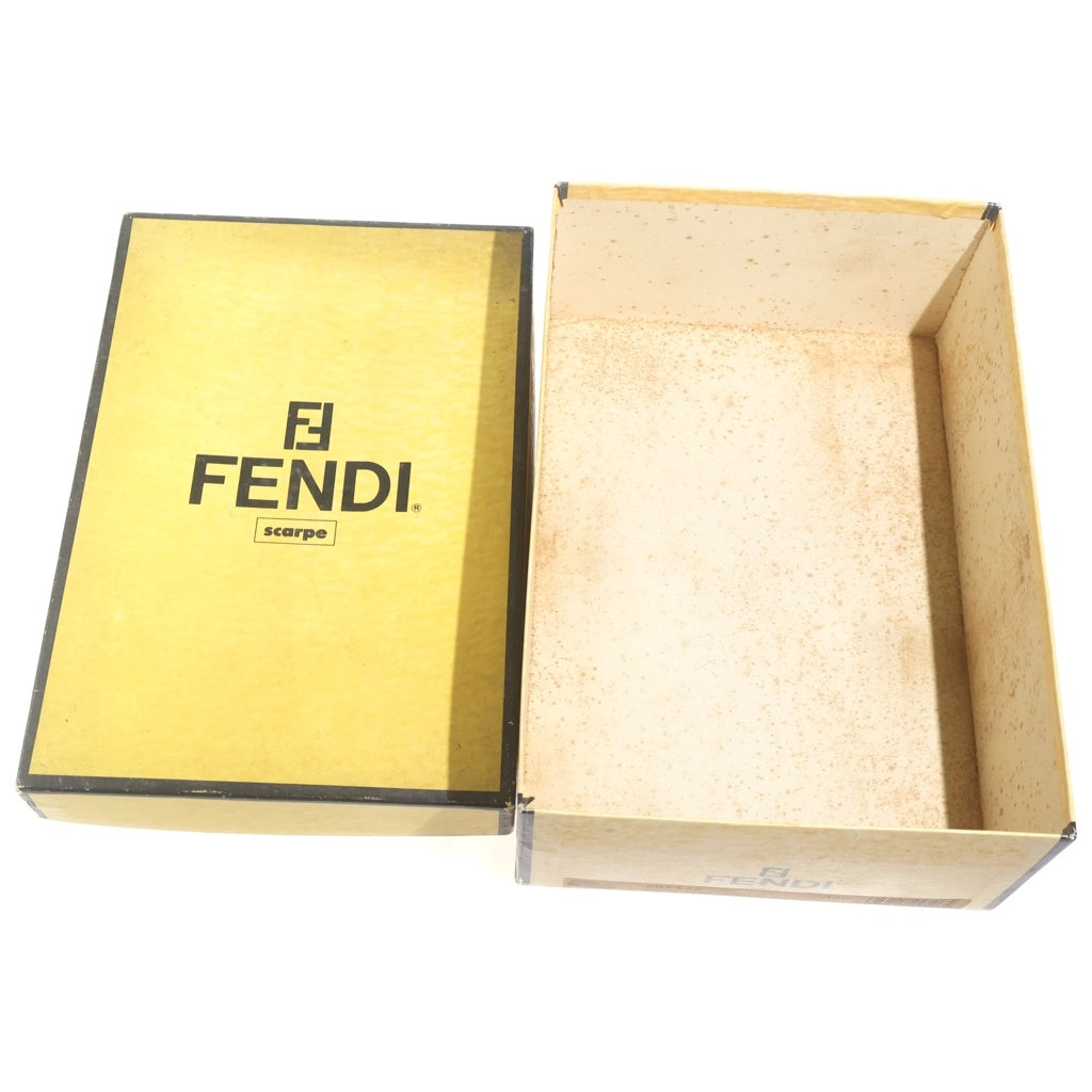 FENDI(フェンディ) ズッカ柄 ヒールショートブーツ シューズ キャンバス 総柄 ブラウン/ブラック レディース