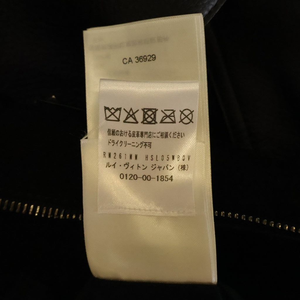 LOUIS VUITTON(ルイヴィトン) 26SS MNG MACRO MIX LEATHER WORKWEAR BLOUSON モノグラム ミックスレザー ワークウェアブルゾン レザー切り替え ブラック 1AIWFE