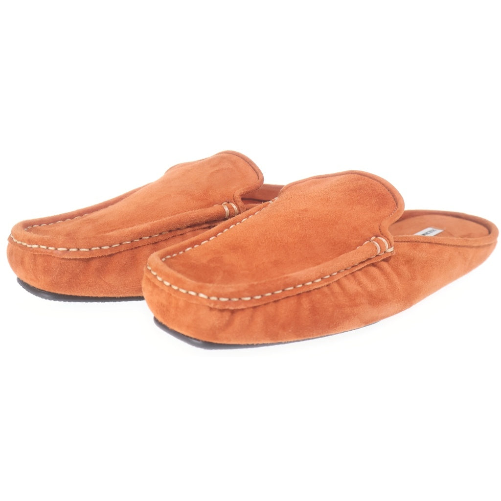 HERMES(エルメス) モカシン スエード スリッパ フラットシューズ スリッポン ルームシューズ #36 ブラウン レディース