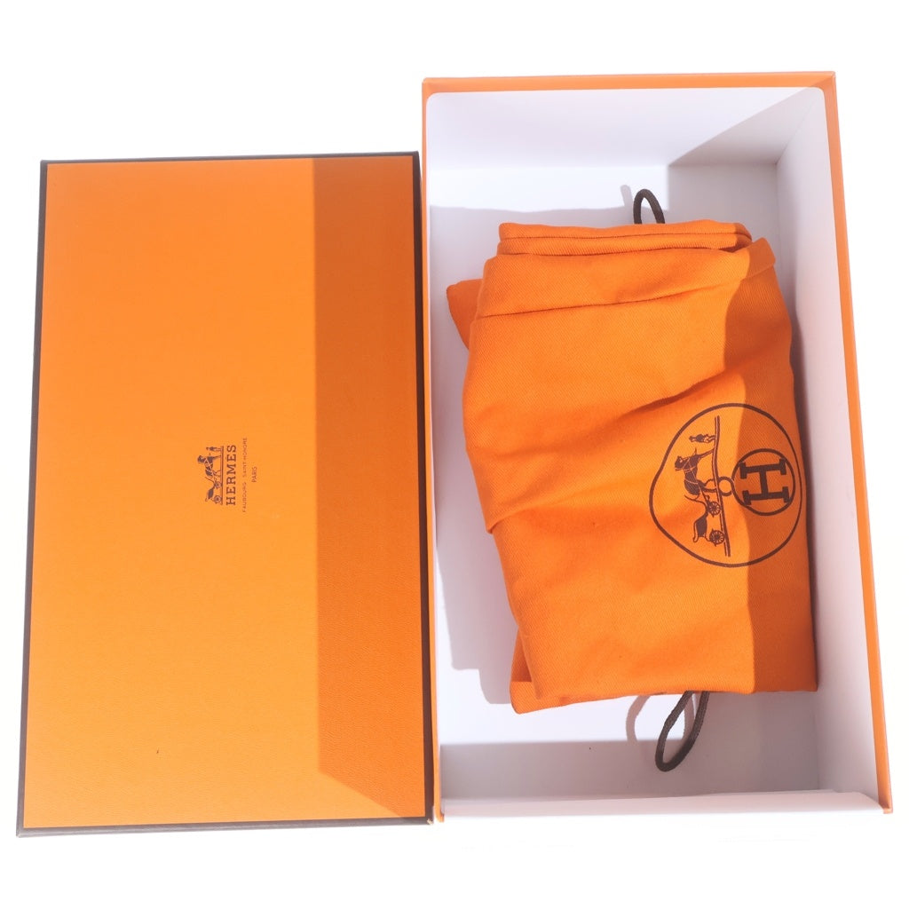 HERMES(エルメス) モカシン スエード スリッパ フラットシューズ スリッポン ルームシューズ #36 ブラウン レディース