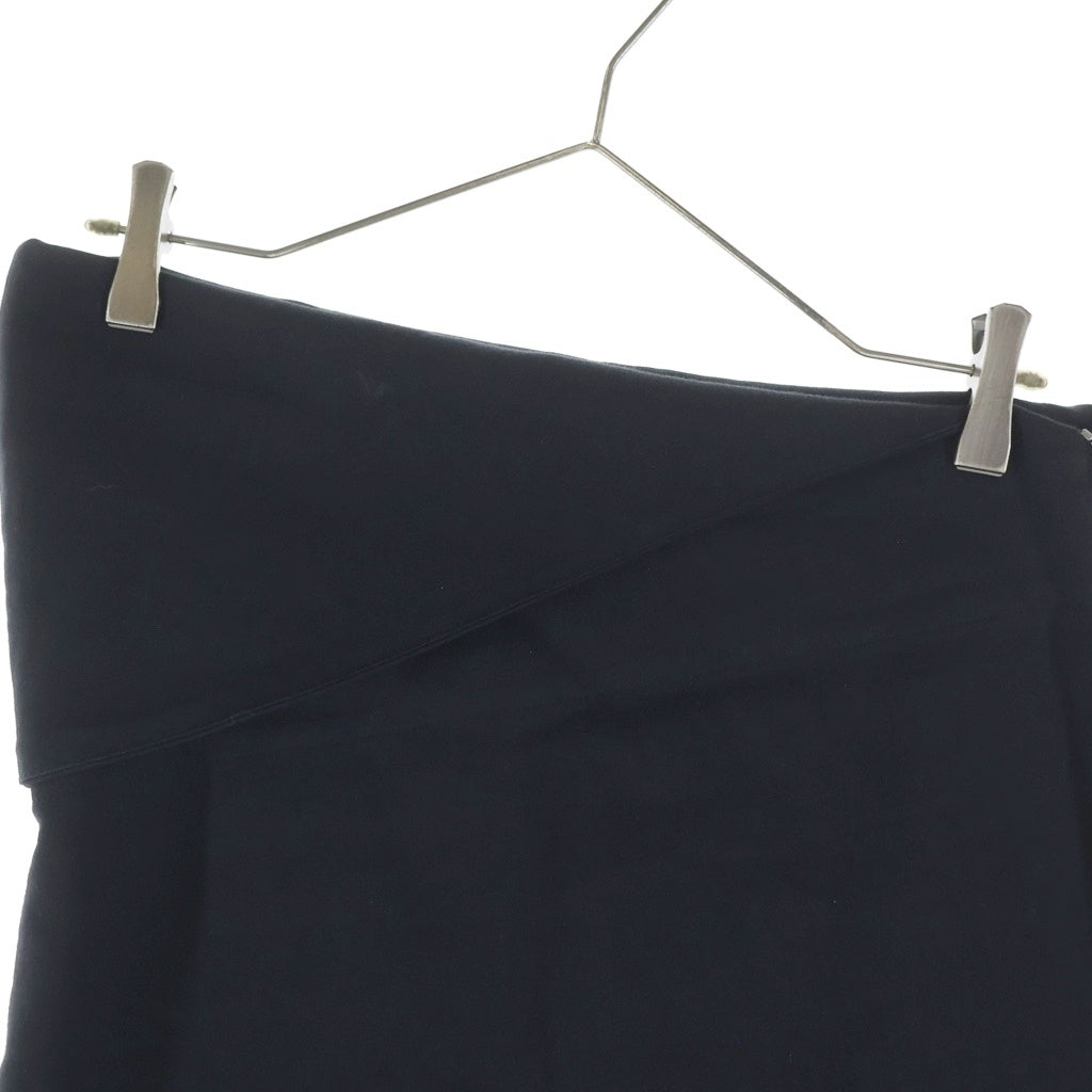 LEMAIRE(ルメール) Side Slit Long Skirt サイドスリット 変形ロングスカート コットン レーヨン ウール ブラック SK292 LF842 レディース