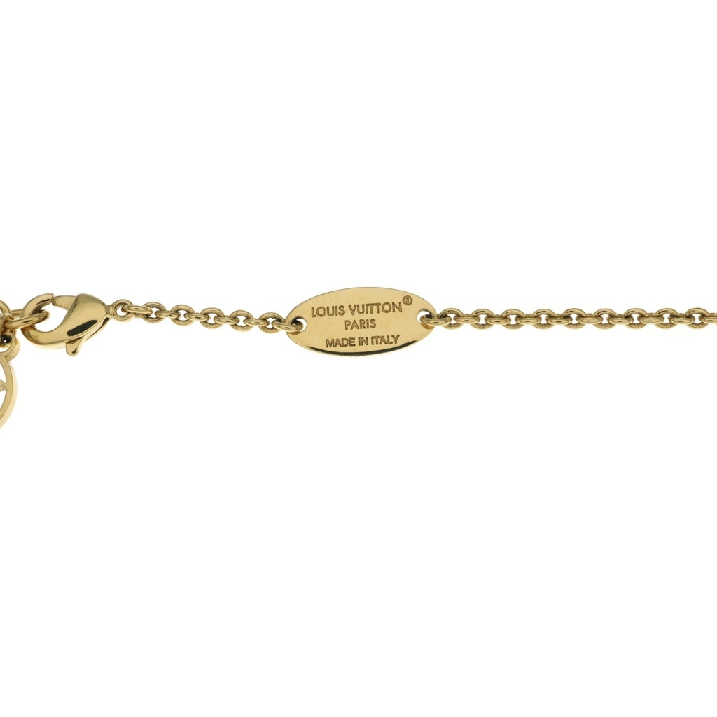 LOUIS VUITTON(ルイヴィトン) LVアイコニック ロゴラインストーン ペンダント ネックレス チェーン GP M00596 レディース