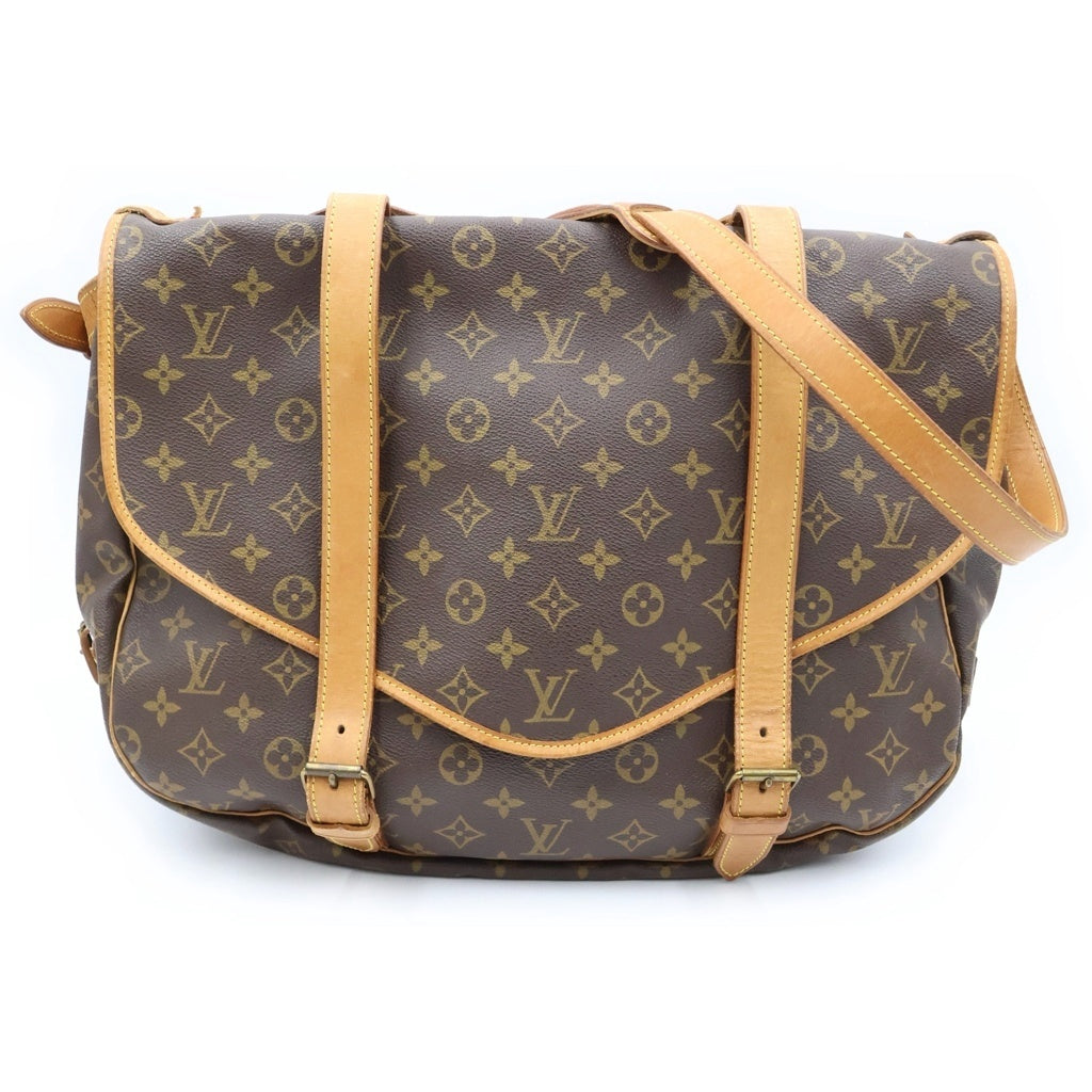 LOUIS VUITTON(ルイヴィトン) モノグラム ソミュール43 ショルダーバッグ ブラウン PVC×レザー M42252 レディース