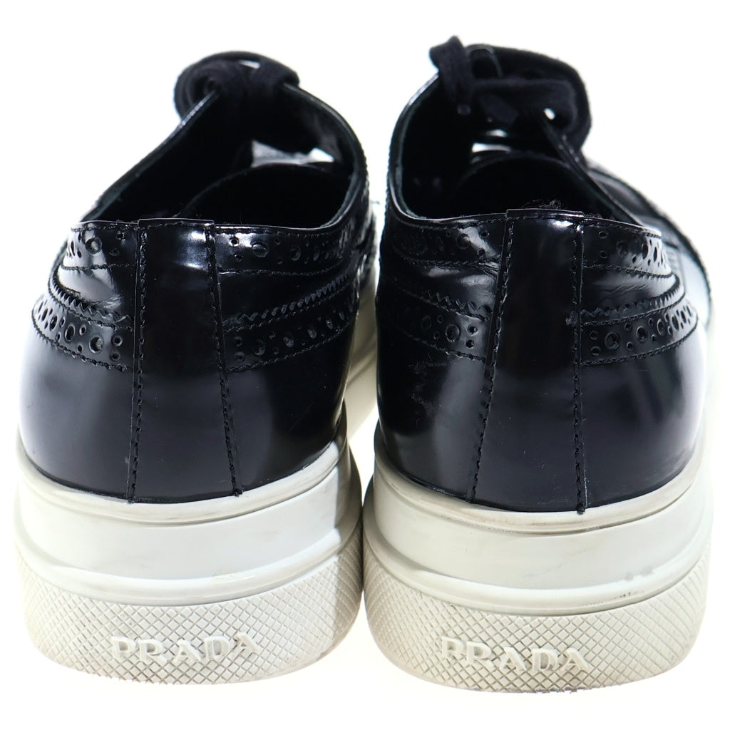 PRADA(プラダ) ウイングチップレースアップドレスシューズ ブラック レザー レディース