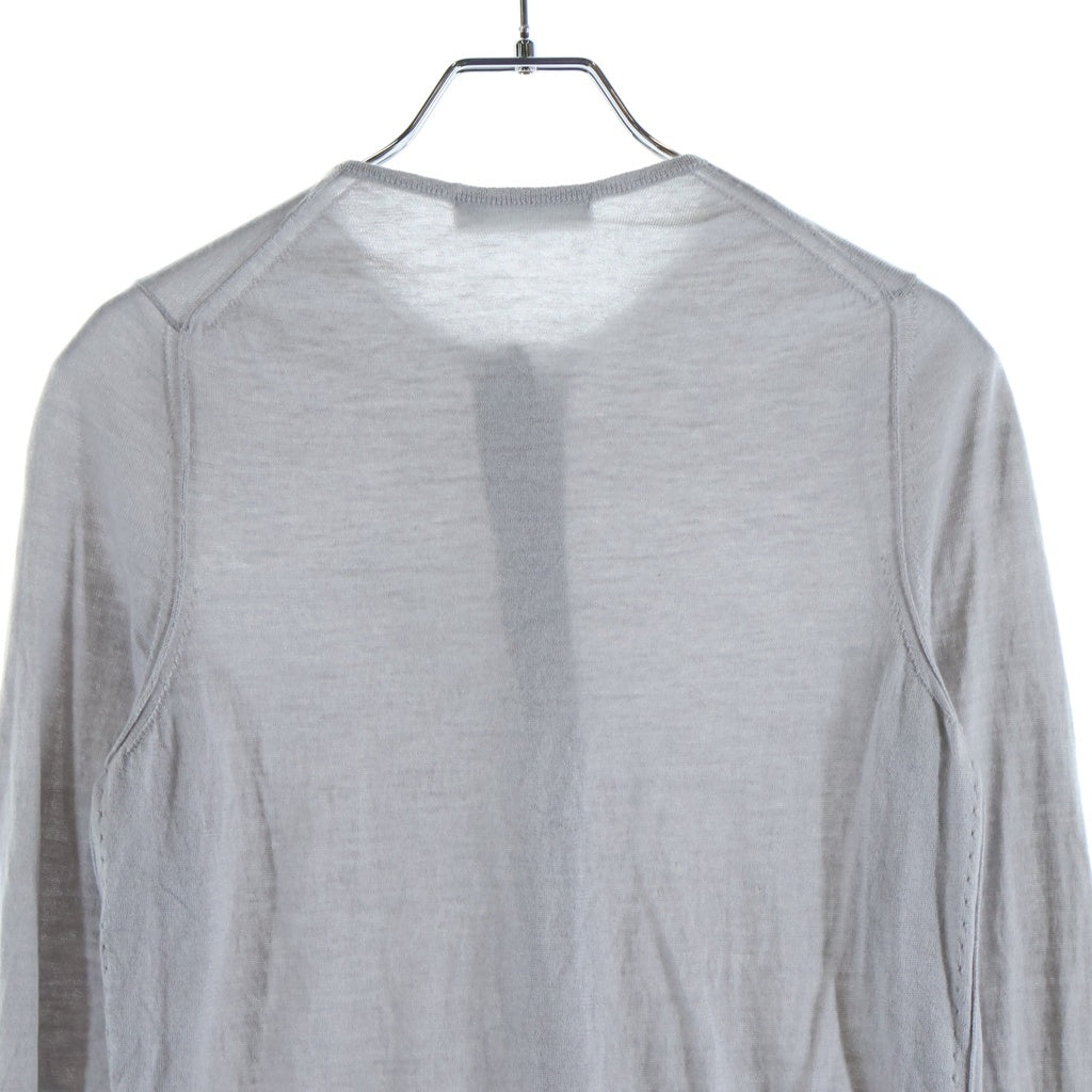 Cruciani(クルチアーニ) カシミヤ×シルク ニット 長袖 カーディガン #40 グレー レディース