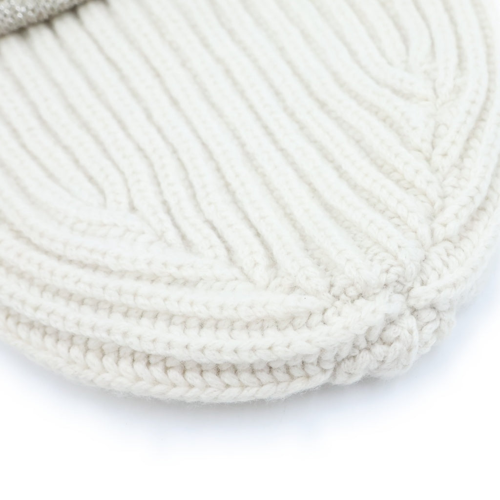 BRUNELLO CUCINELLI(ブルネロクチネリ) カシミヤ リブニット ニット帽 帽子 #S アイボリー レディース
