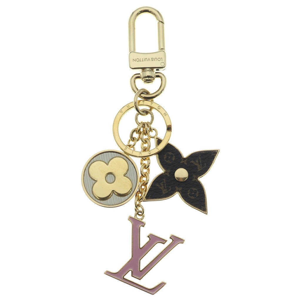 LOUIS VUITTON(ルイヴィトン) キーホルダー・スプリング ストリート バッグチャーム ゴールド×ピンク×ブラウン M01187 レディース